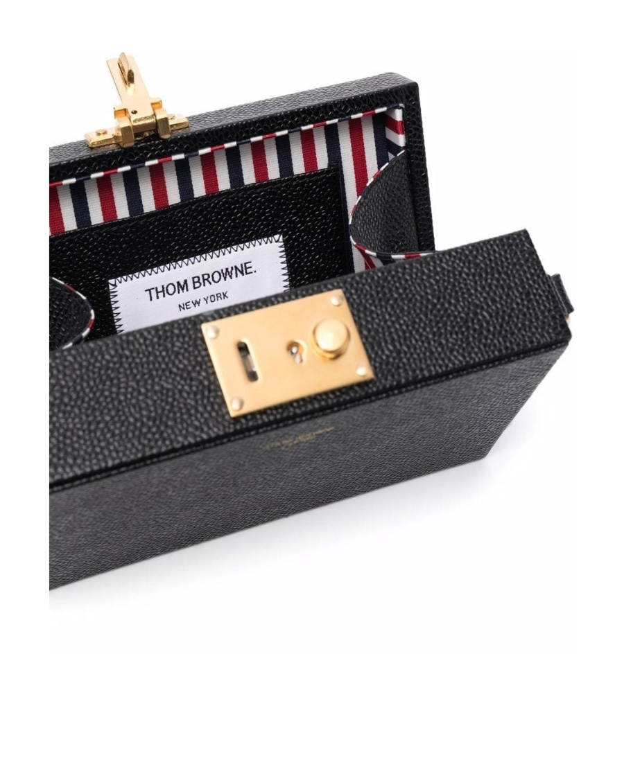 Thom Browne Front Logo Crossbody Bag In Black