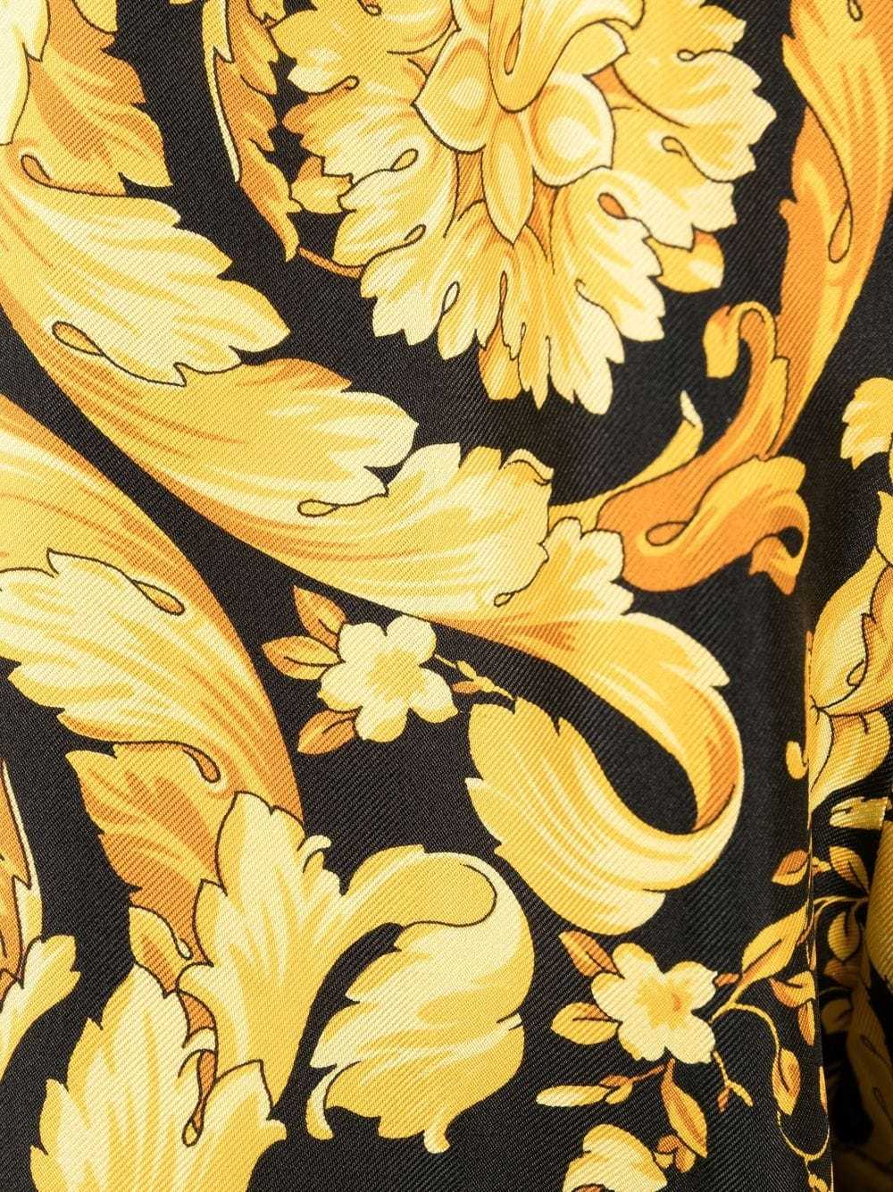 Versace Barocco-print Pajama Bottoms In Yellow