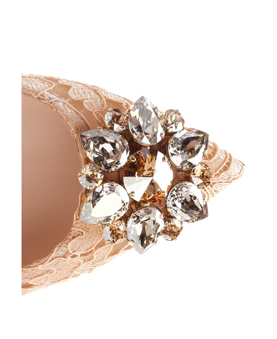 Dolce & Gabbana Bellucci Taormina Lace Pumps In Nude