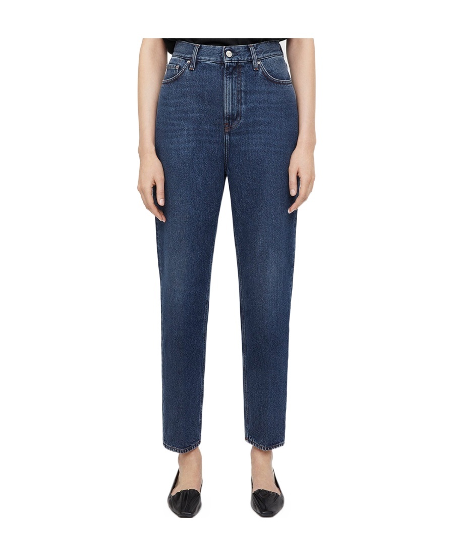 Totême High-waisted Tapered Jeans In Blue