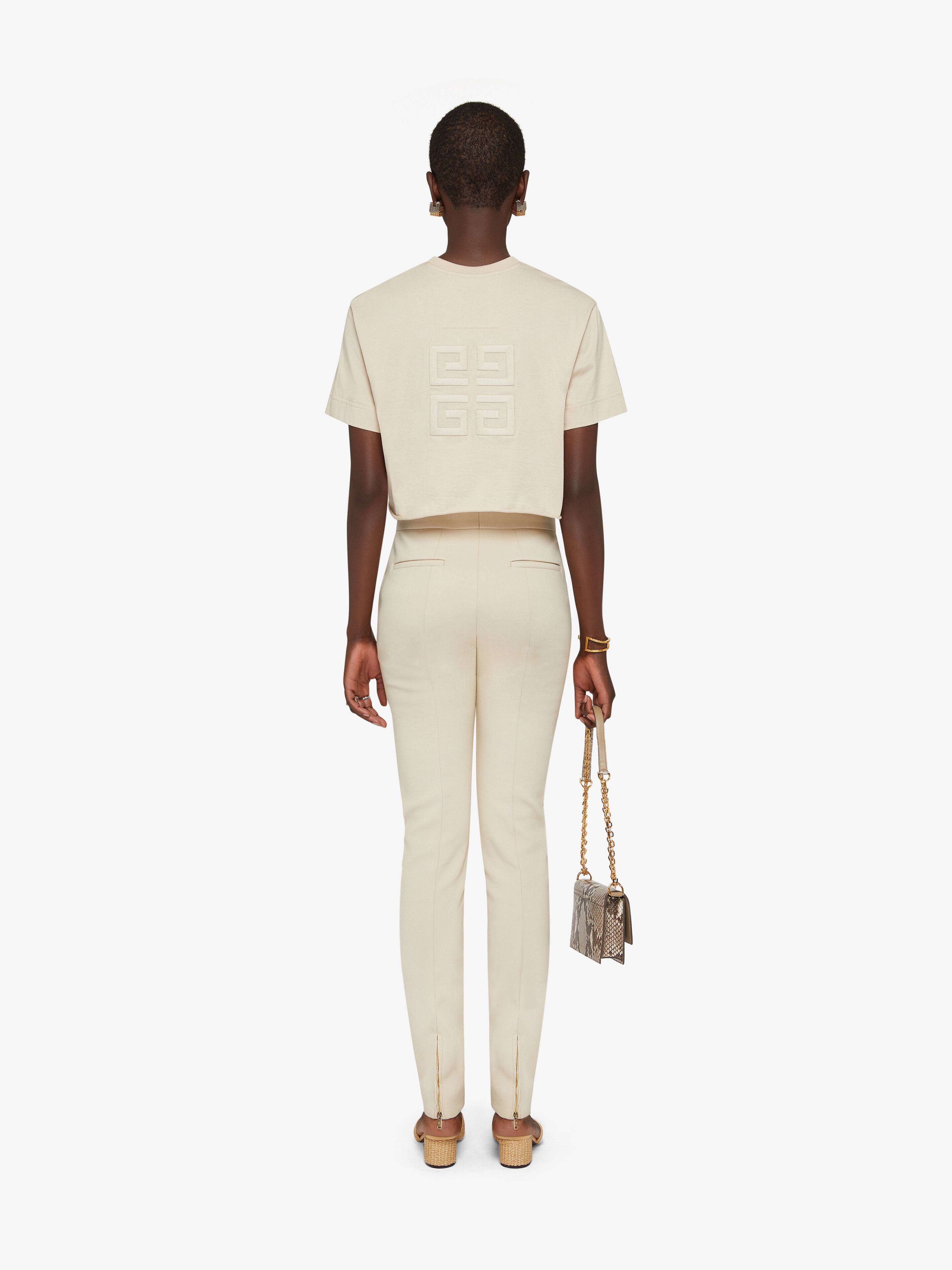 Givenchy Fuseau Gold-tone Detailed Trousers In Nude