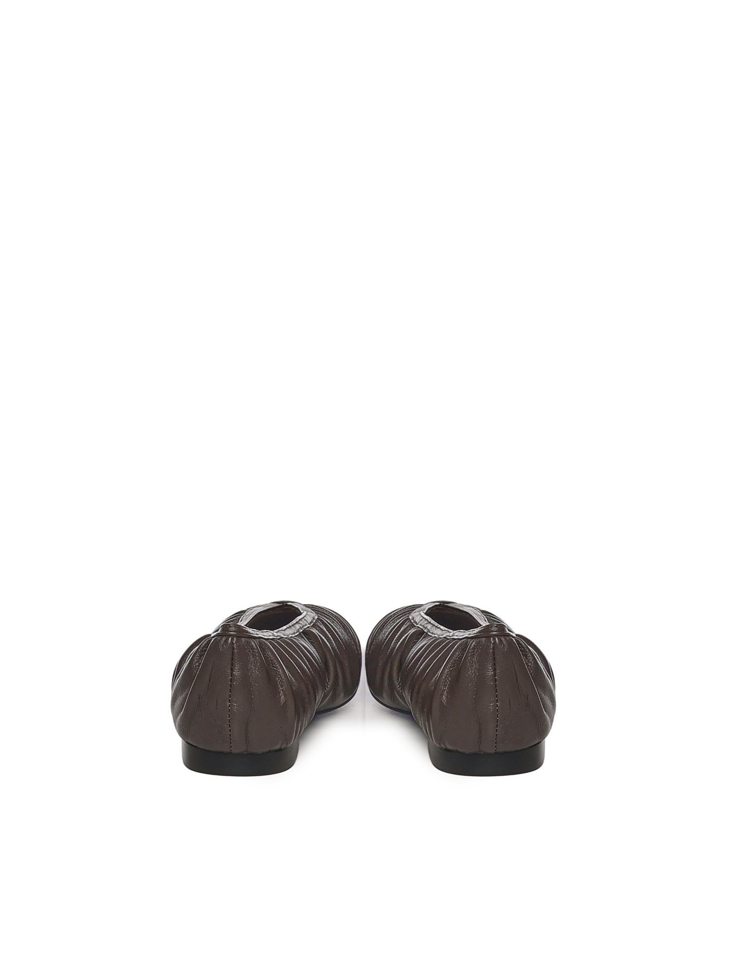 Bibi Lou Leather Ballet Shoes In Brown