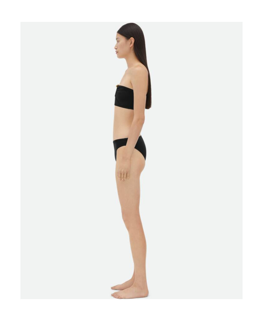Bottega Veneta Elastic Swimsuit Jacket With Knots In Black
