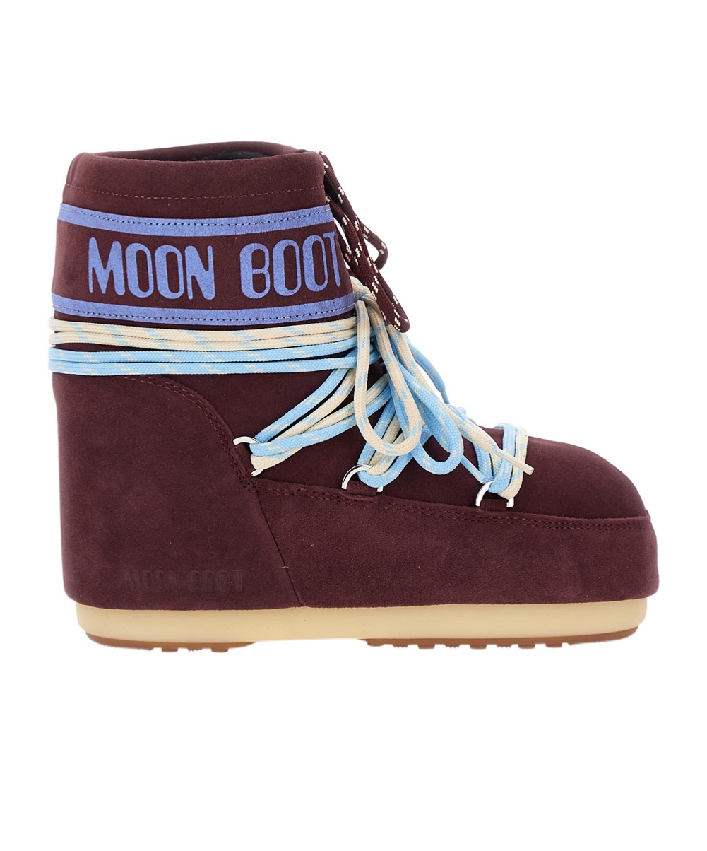 Moon Boot Suede Boots In Red