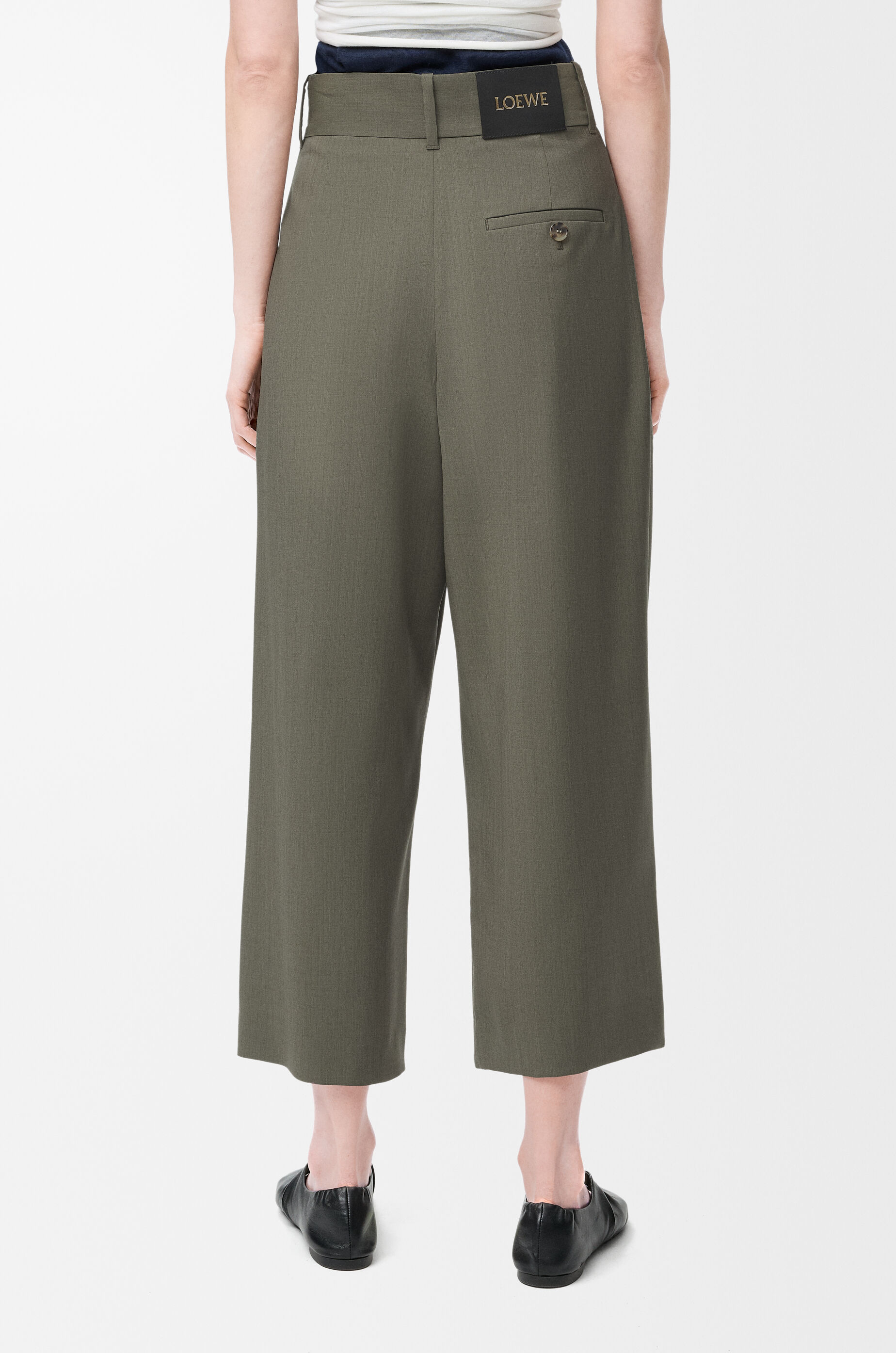 Loewe Wool Cropped Wrap Trousers