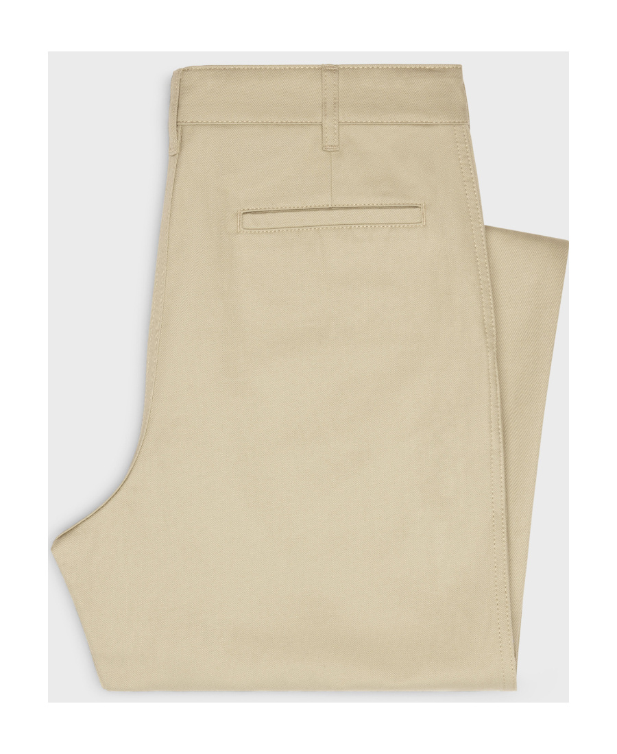 Celine Straight Leg Pants With Belt Loops In Nude