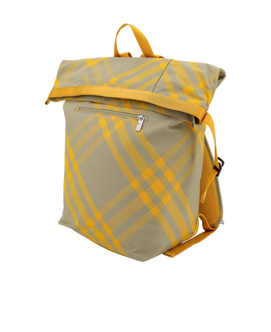 Burberry Roll Checked Backpack In Nude