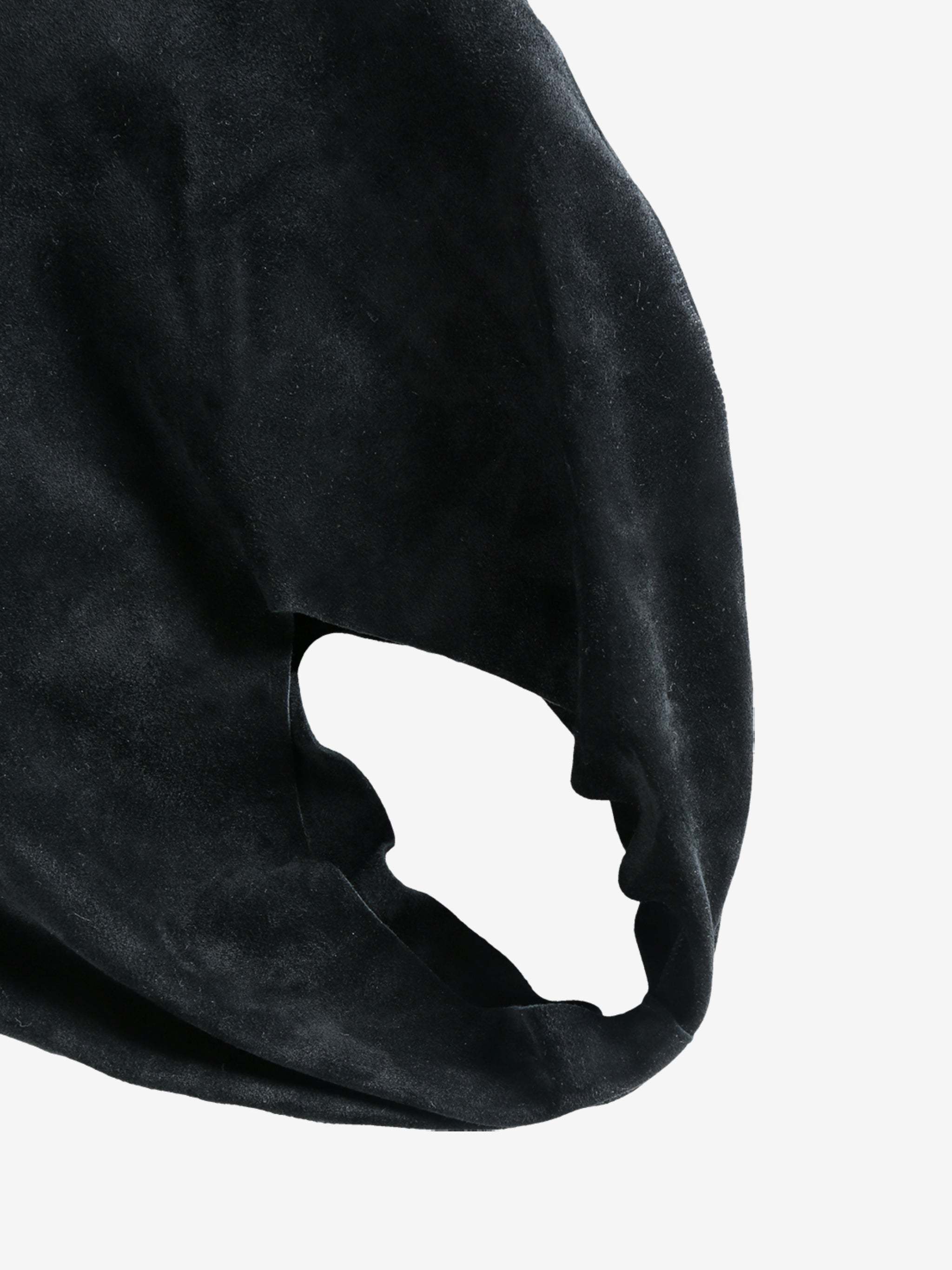 The Row Small Bindle Suede Slouchy Shoulder Bag In Black