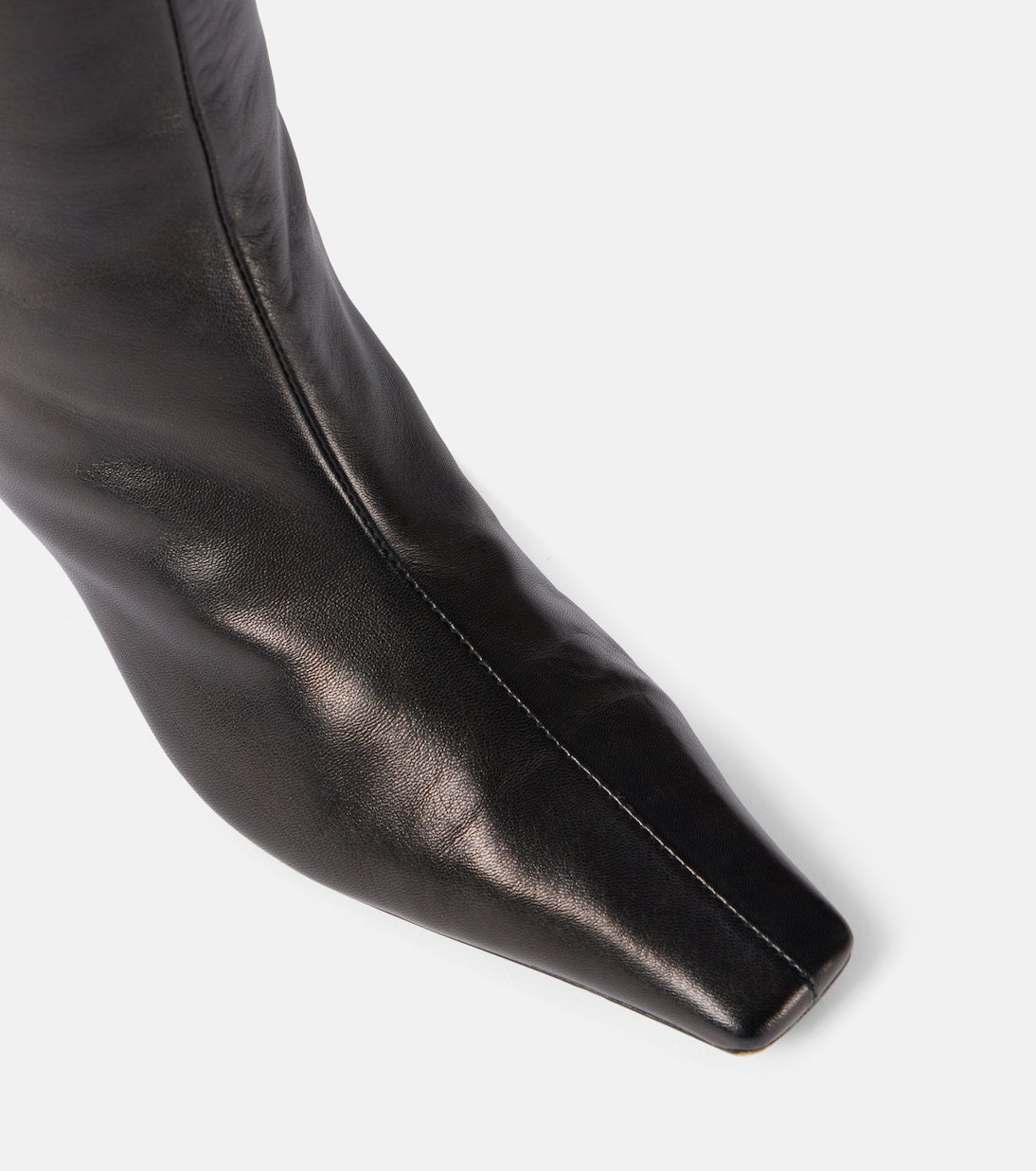 Khaite Davis Leather Knee-high Boots In Animal Print