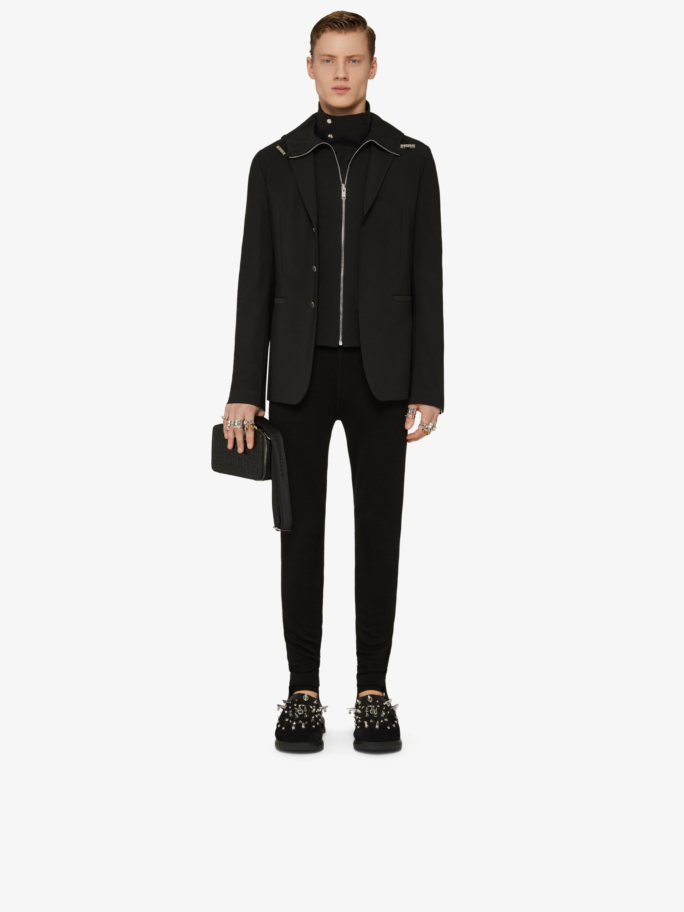 Givenchy Concealed Single-breasted Blazer In Black