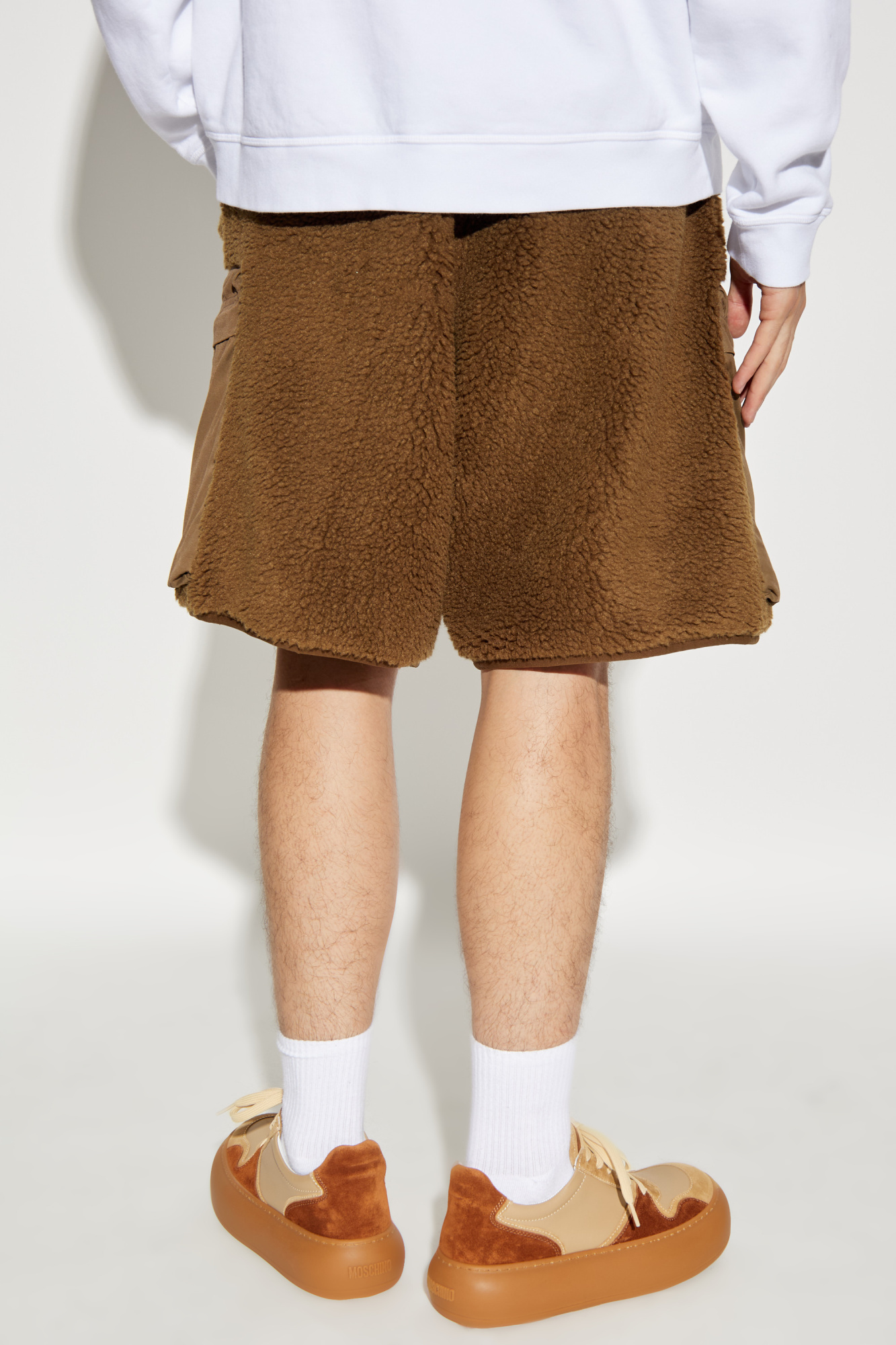 Dsquared2 Fleece-texture Shorts In Brown
