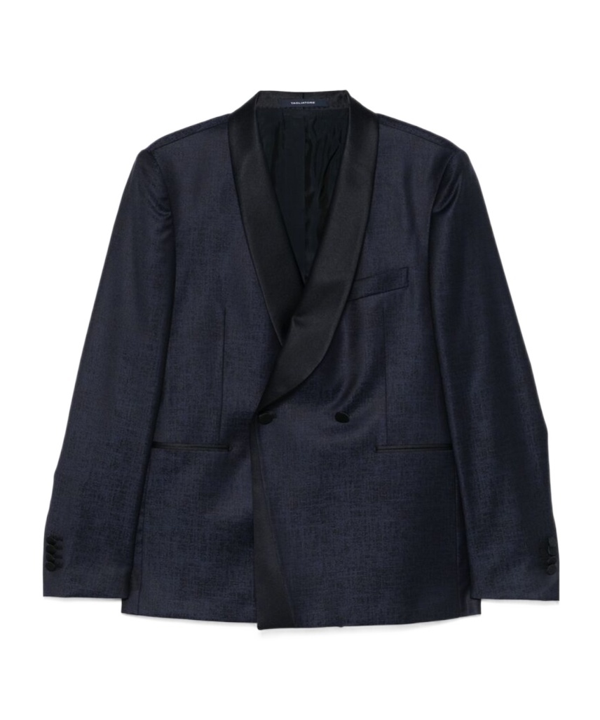 Shop Tagliatore Double-breasted Blazer In Black