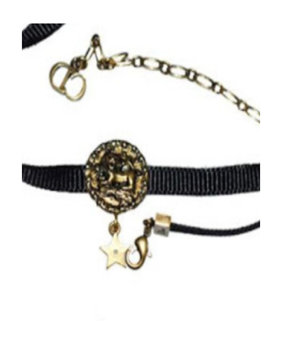 Dior Lion Pattern Bracelet In Black