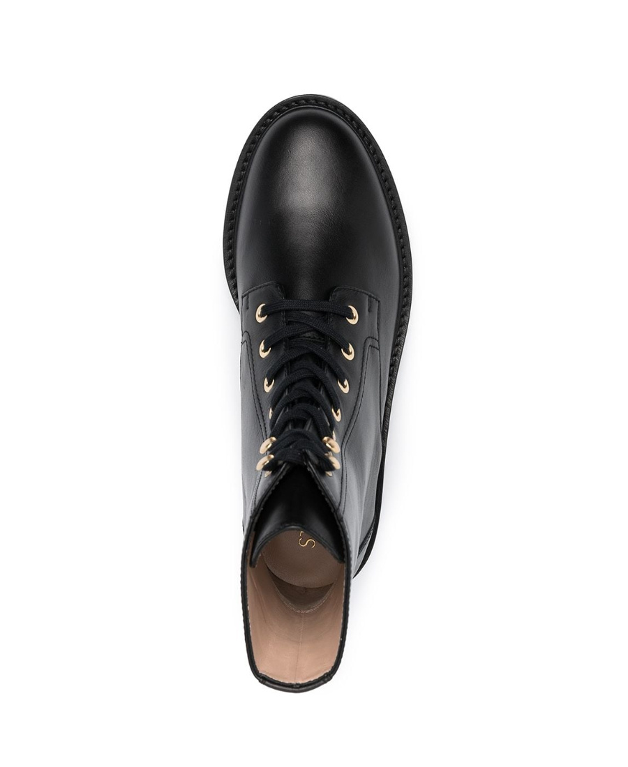 Stuart Weitzman Mila Lace-up Boots In Black