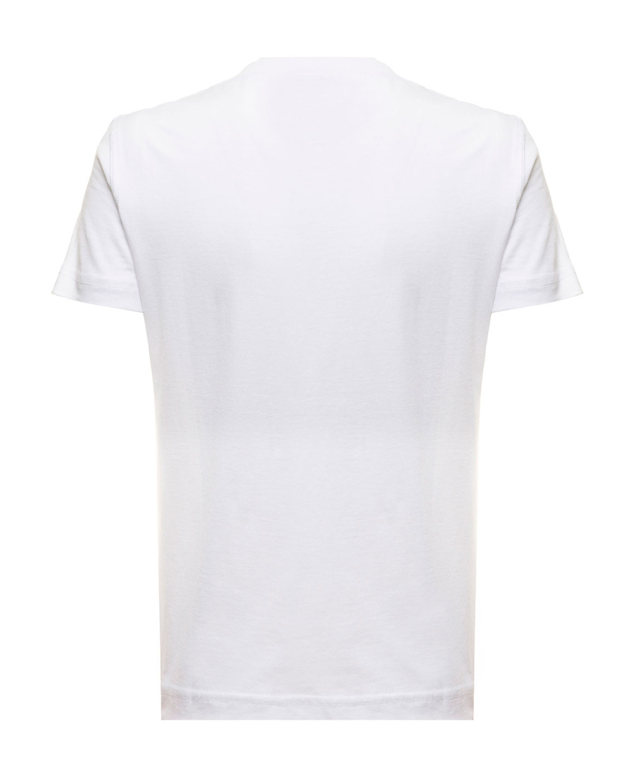 Versace Jeans Piece Number-print Short-sleeve T-shirt In White