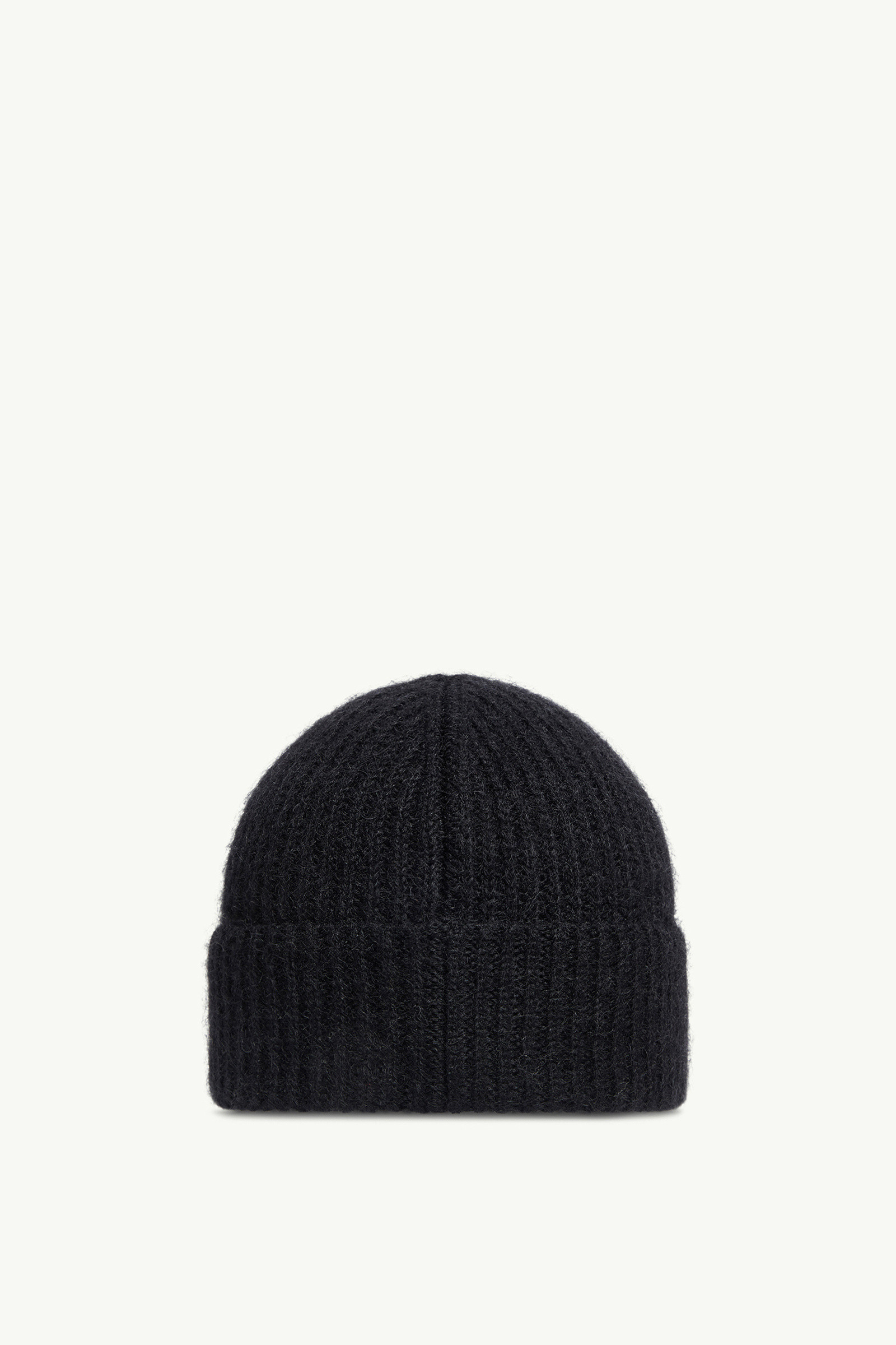 Moncler Wool Mohair Blend Beanie In Black