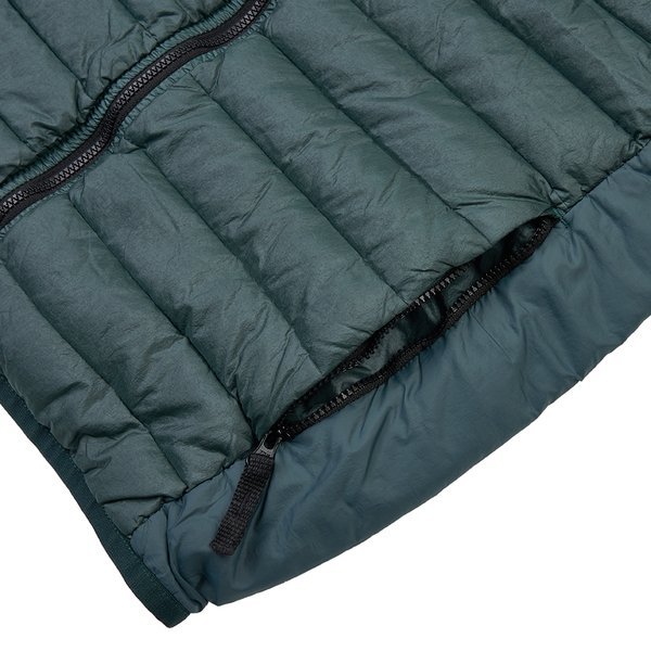 Stone Island High-necked Sleeveless Down Jacket In Green