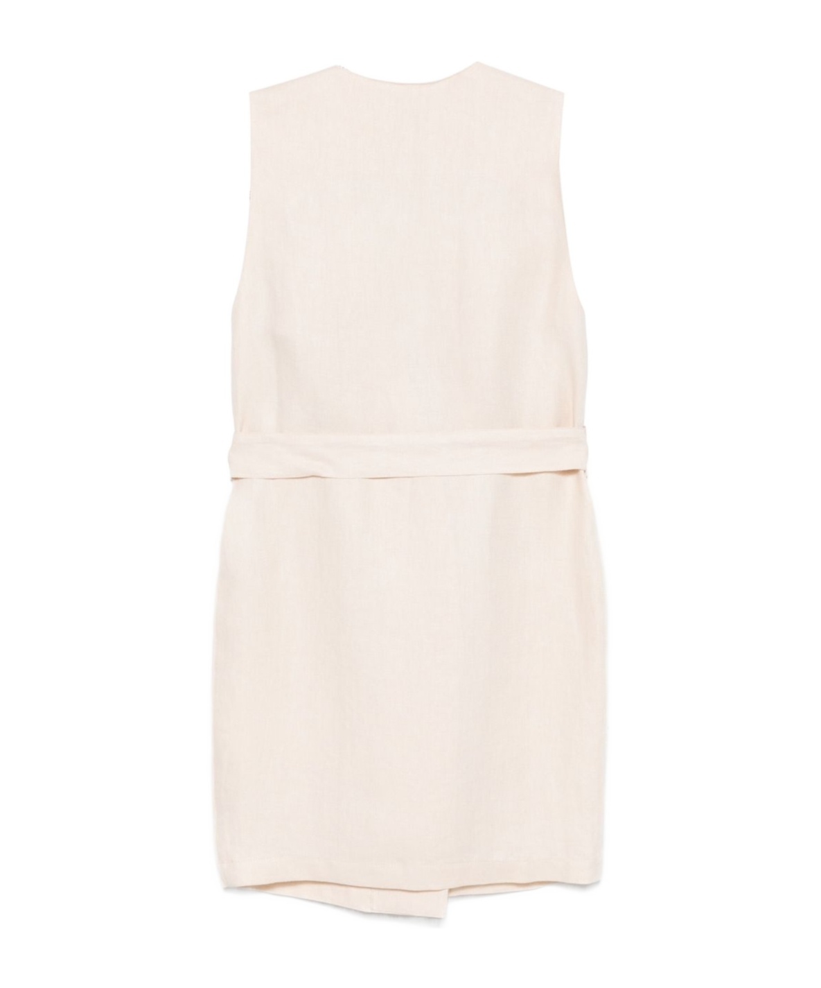 Alysi Linen Vest In White