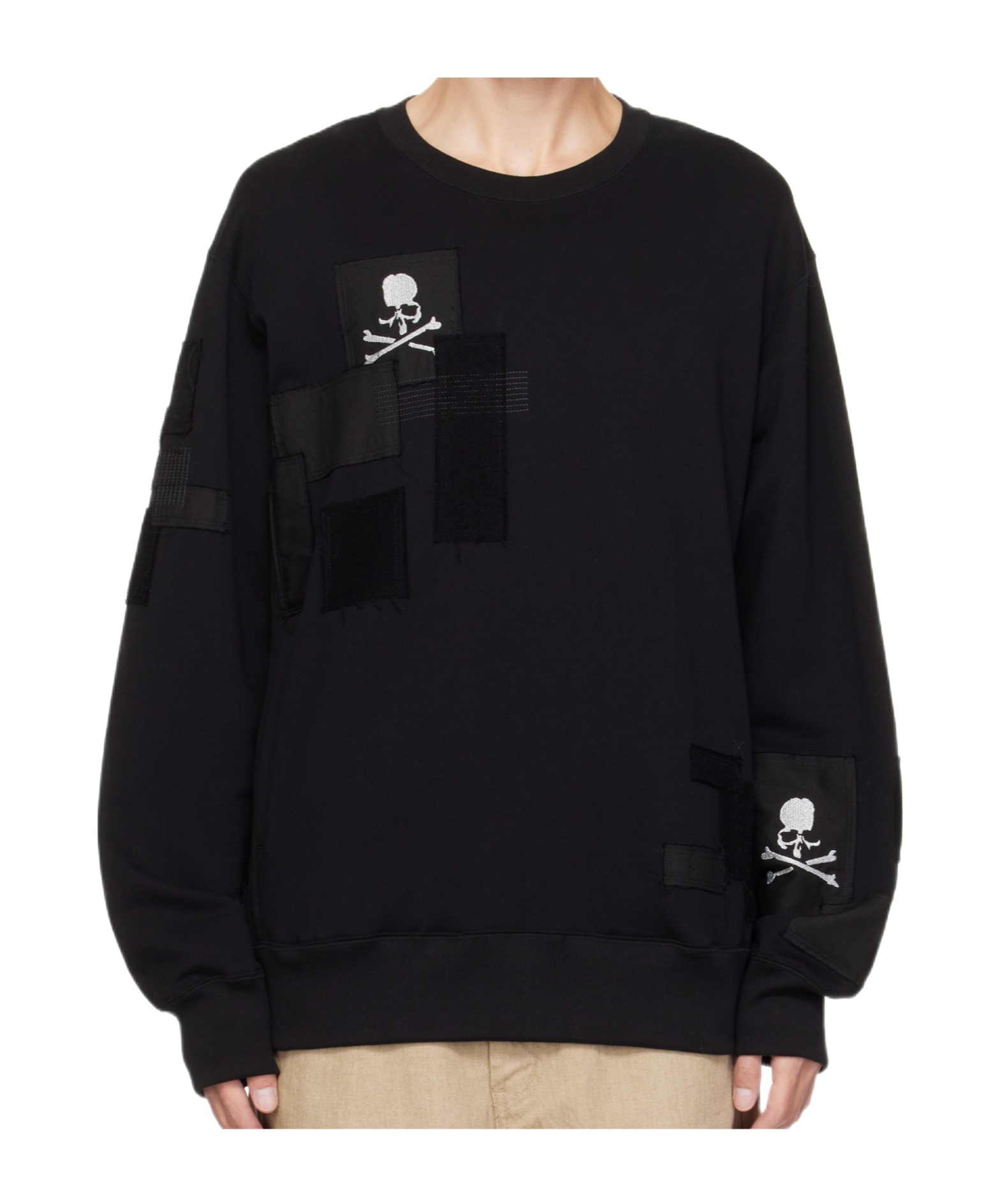 Mastermind Japan Spliced Pullover In Black