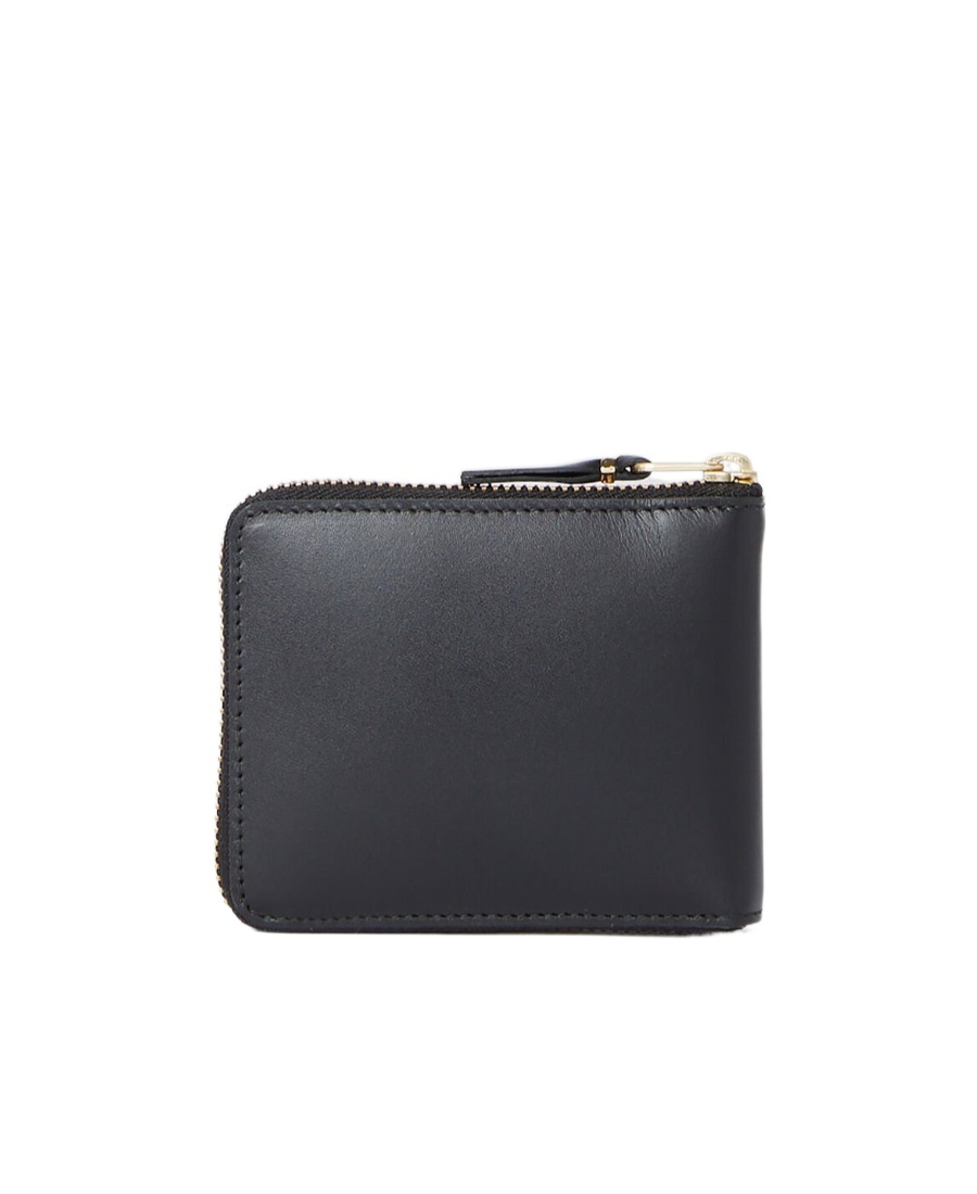 Comme Des Garçons Wallet Polka Dot Print Interior Zip-around Wallet In Black