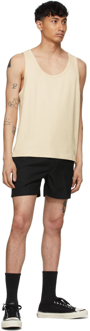 Second / Layer Black Logo Sports Shorts In Black