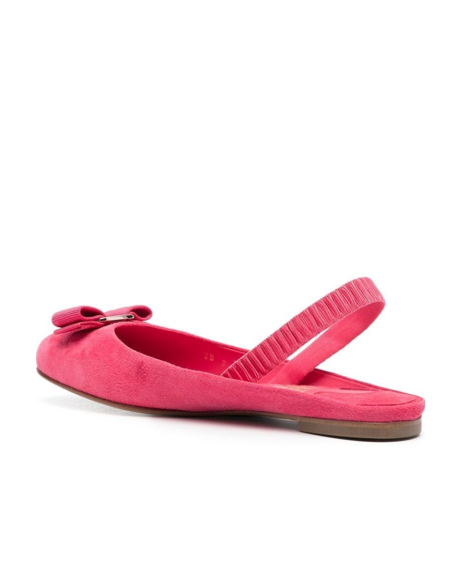 FERRAGAMO SALVATORE FERRAGAMO BOW-DETAILED SLIP-ON FLAT SHOES