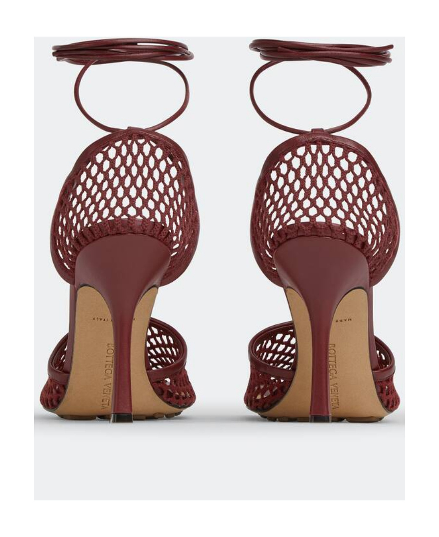 Bottega Veneta Strap-up High-heeled Sandals In Red