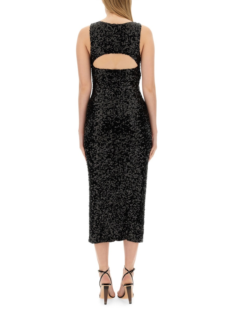 Moschino Jeans Sequined Dress In Black