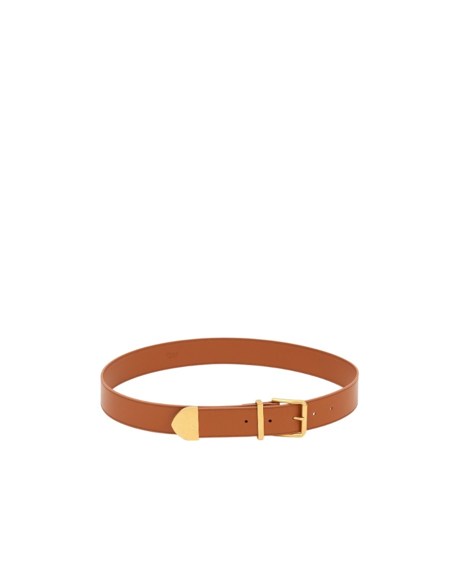 Chloé Rebeca Leather Belt In Brown