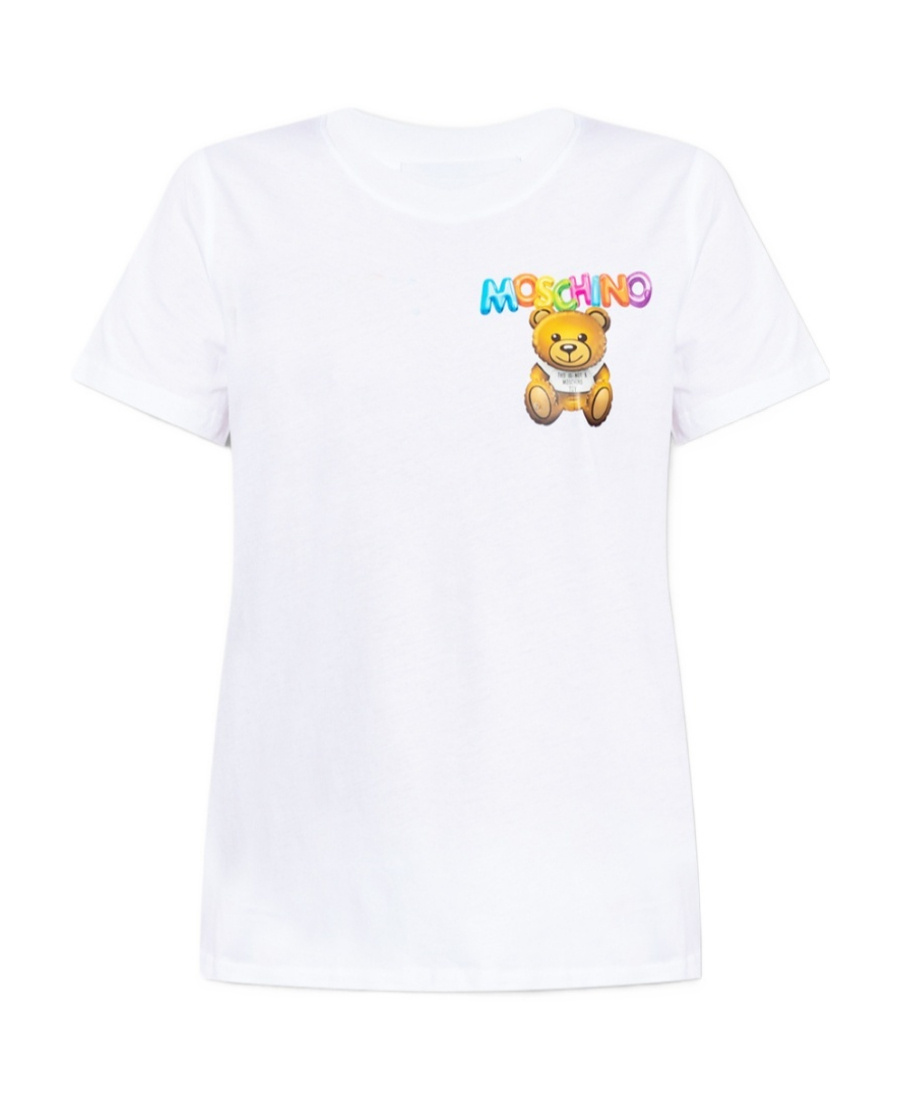 Moschino Teddy Bear Motif T-shirt In White