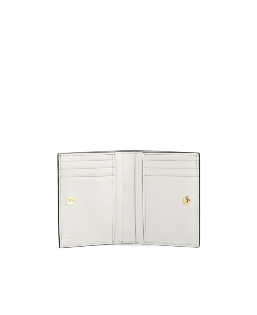 Fendi Roma Double-folded Logo Wallet In White
