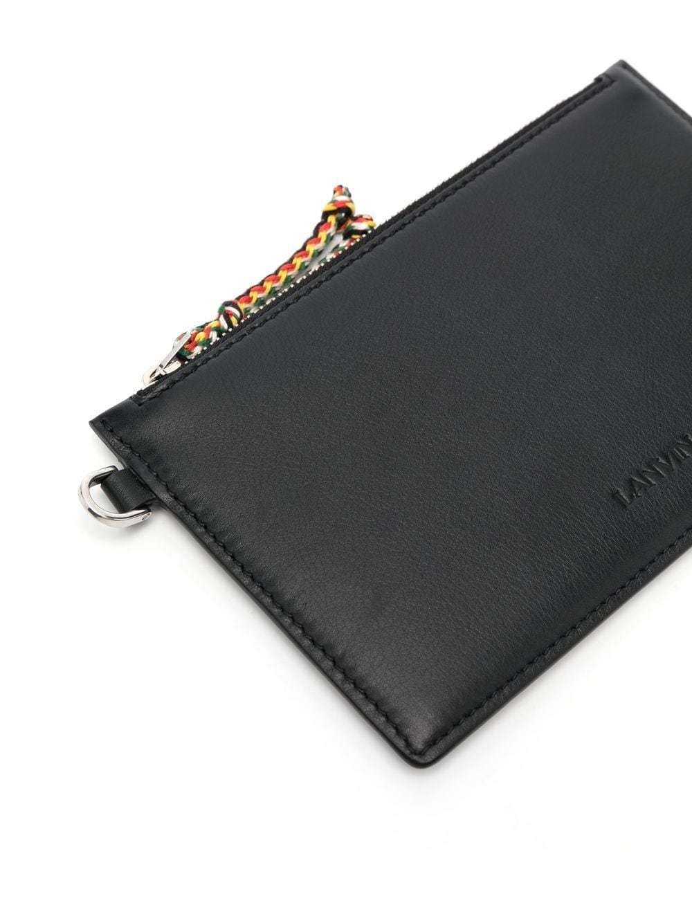 Lanvin Logo-debossed Leather Clutch In Black