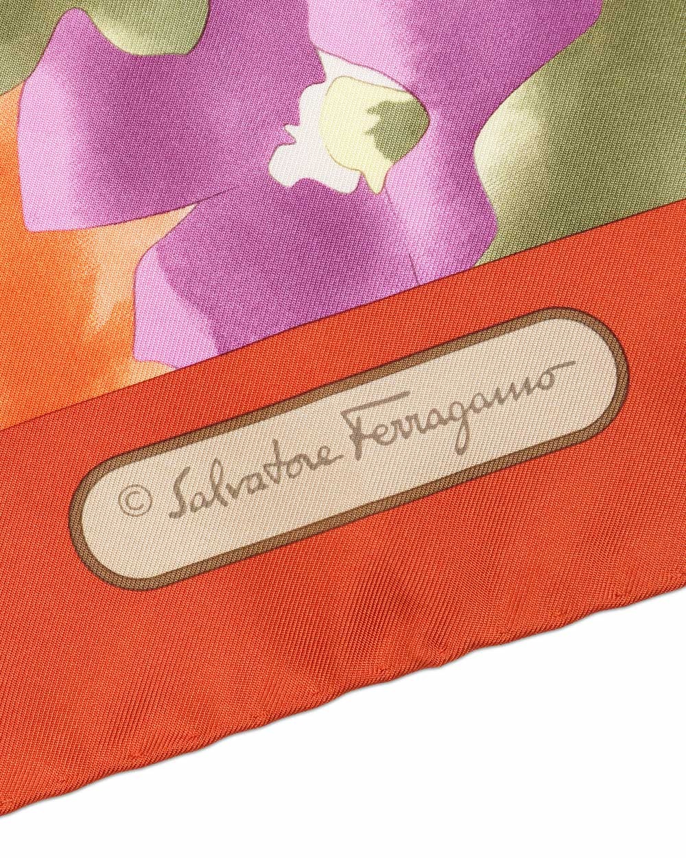 Ferragamo Printed Square Scarf In Multicolor