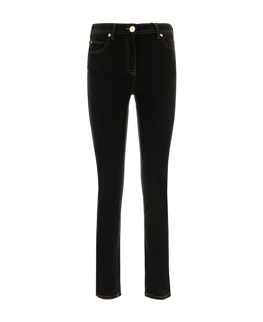 Versace Medusa Motif Skinny Jeans In Black