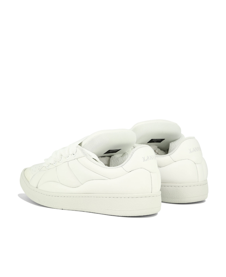 Shop Lanvin Tie Low Upper Board Shoes In White