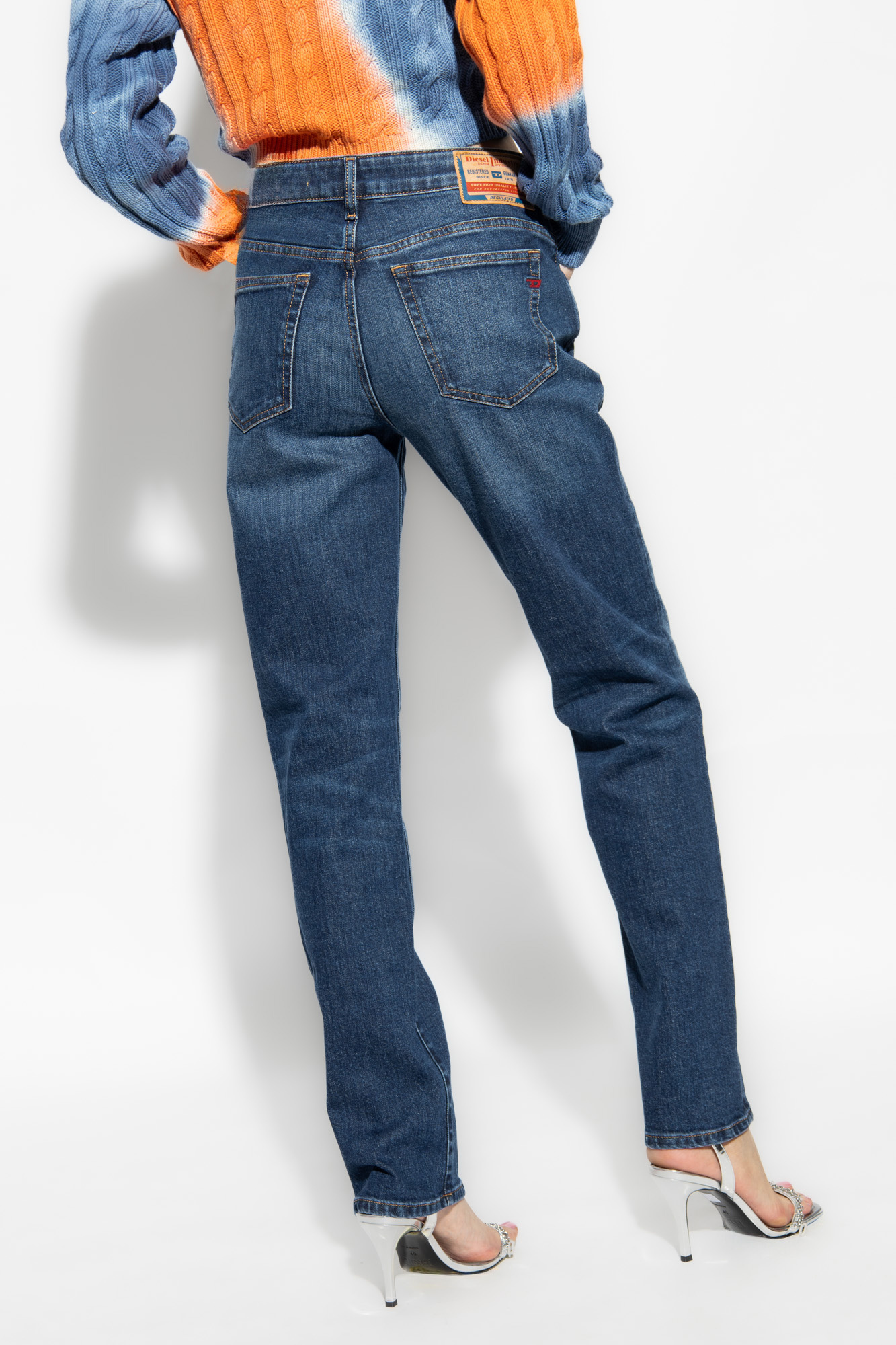 Shop Diesel 1989 D-mine 09i28 Straight-leg Jeans In Blue