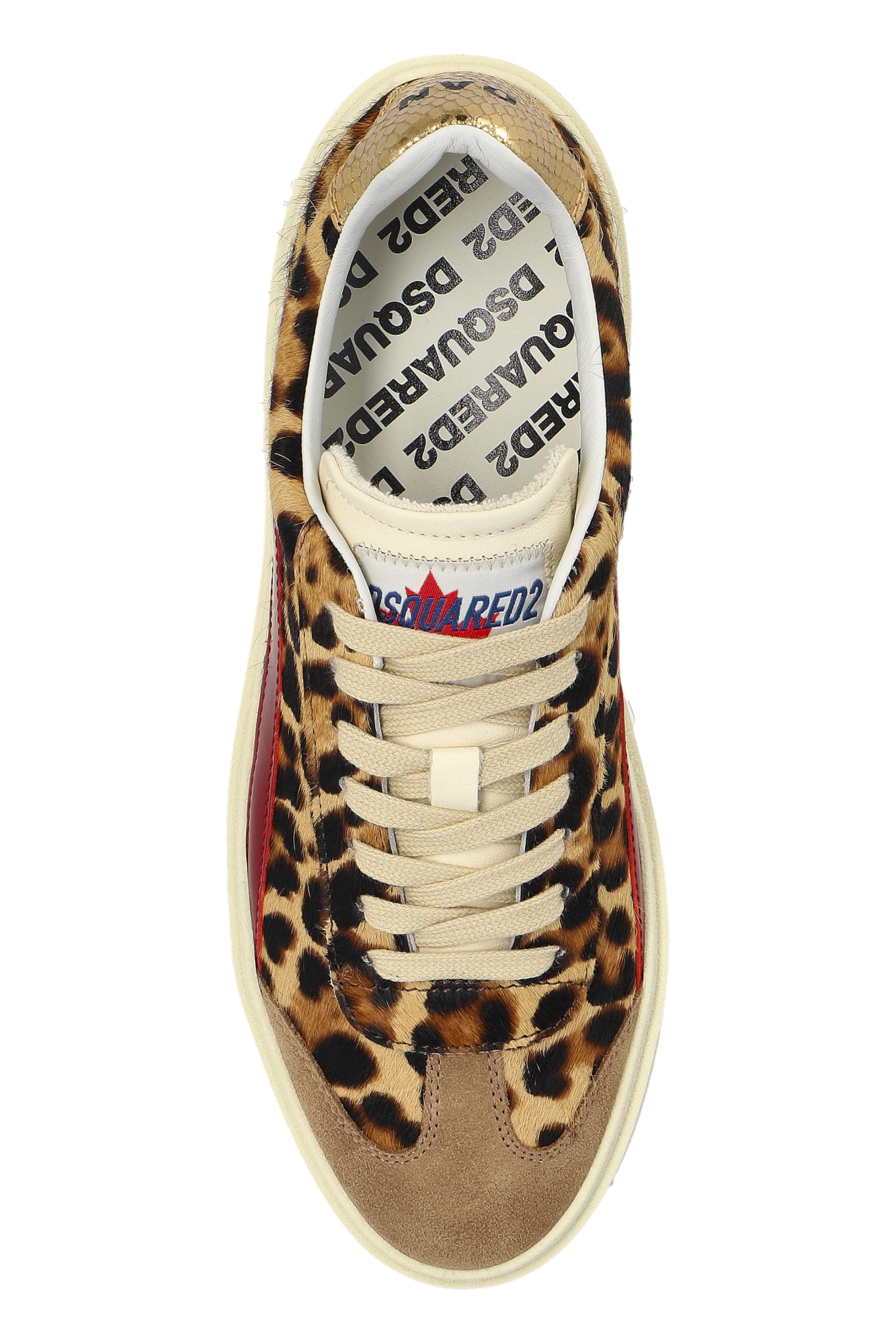 Dsquared2 Leopard Print Lace Up Sneakers In Animal Print