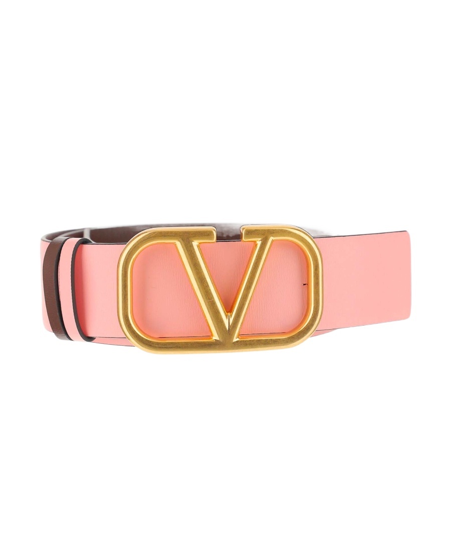 Valentino Vlogo Signature Reversible Belt In Pink