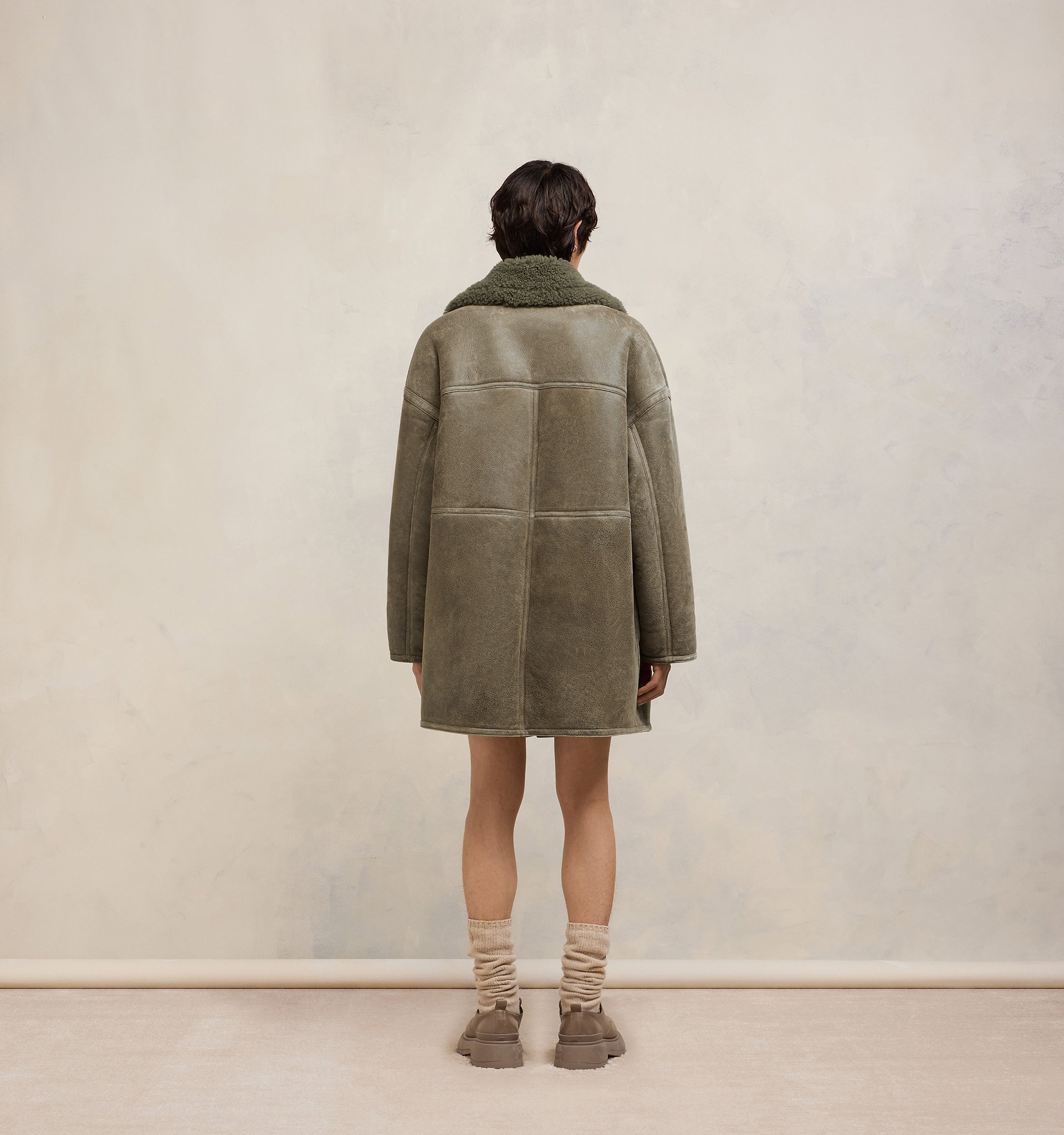 Ami Alexandre Mattiussi Ami Paris Double Breasted Long Sleeved Jacket In Green