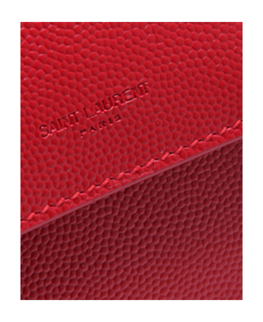 Saint Laurent Logo Shoulder Bag In Red