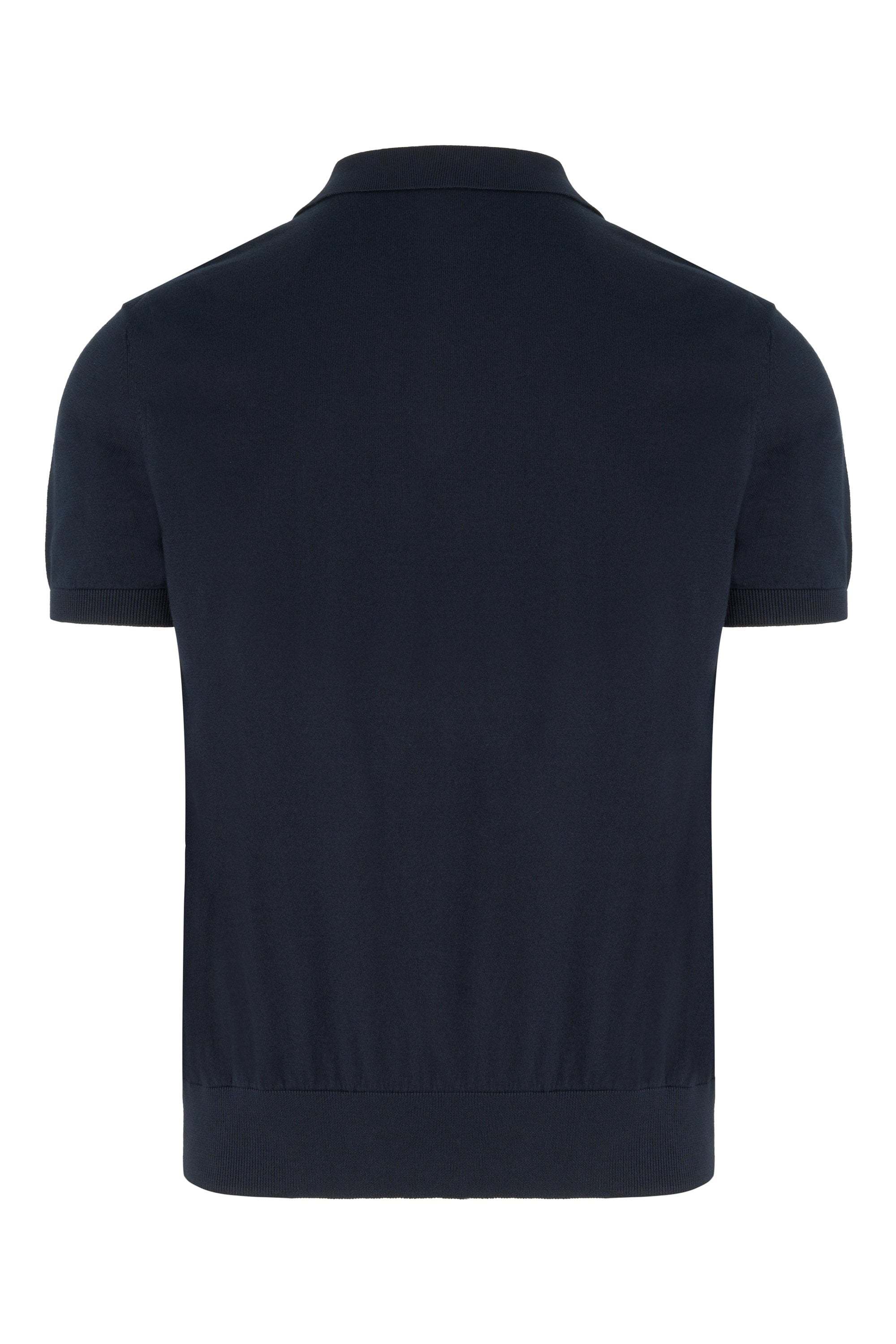 Givenchy Knit Short-sleeve Polo Shirt In Blue
