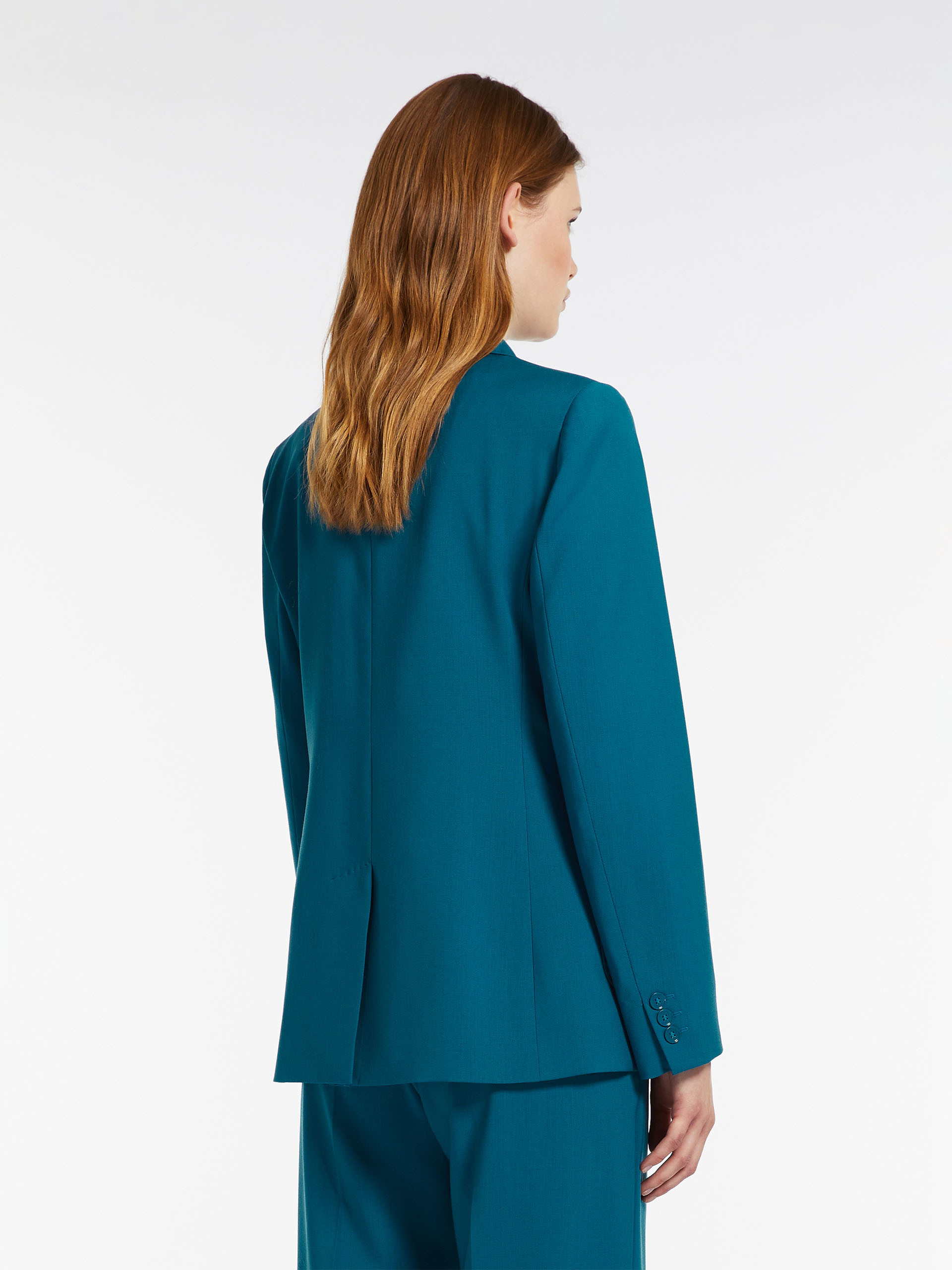 Weekend Max Mara Wool Blazer In Green