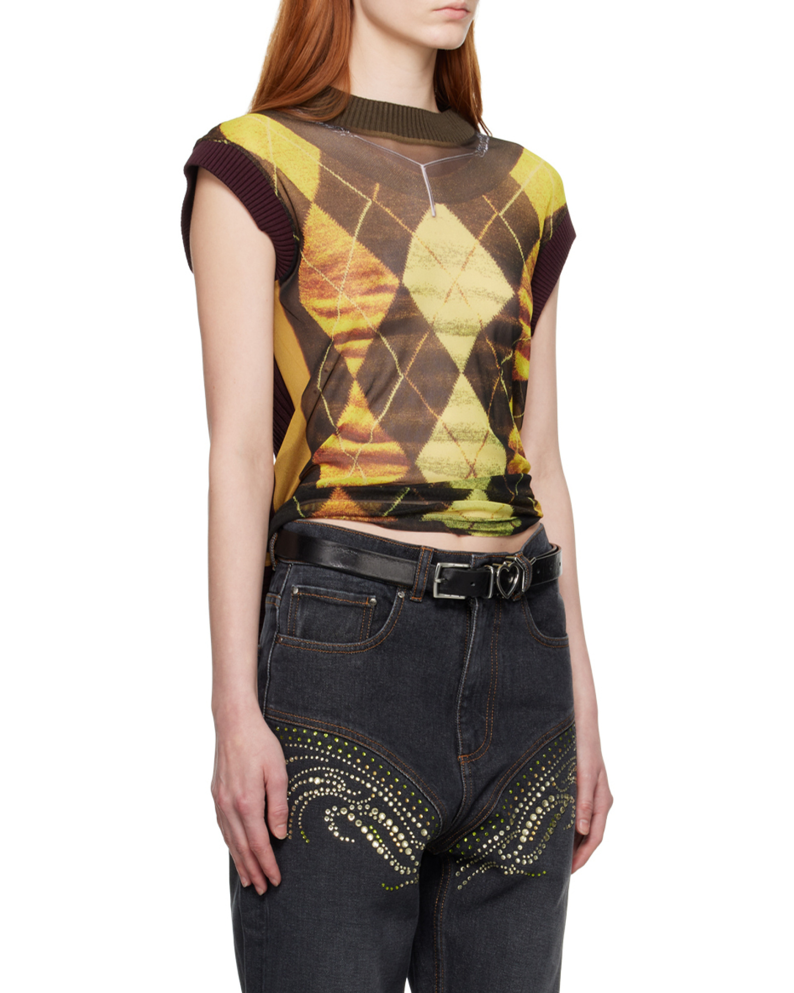 Y/project Yellow & Burgundy Jean Paul Gaultier Edition Tank Top In Multi