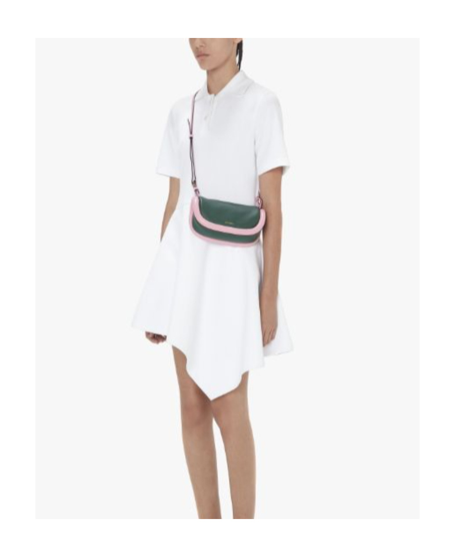 Jw Anderson Asymmetric Mini Polo Dress In White