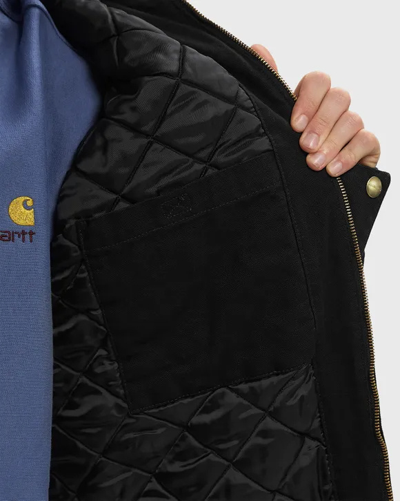 Carhartt Work In Progress Detroit Organic Cotton Canvas Jacket In Black