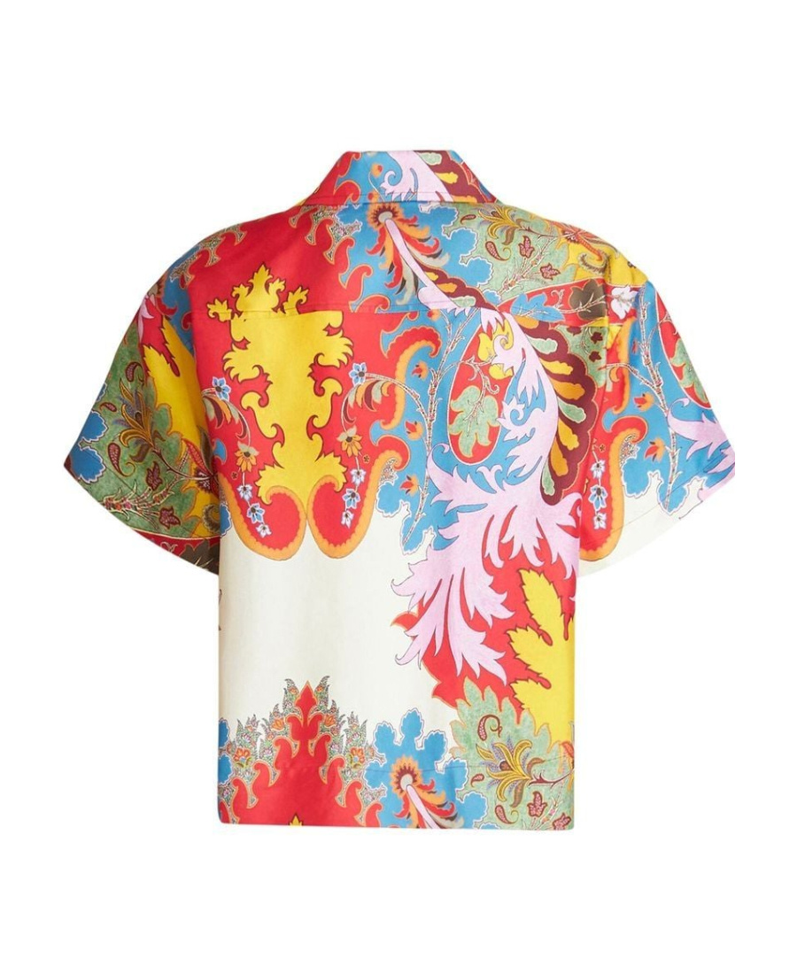 Etro Graphic-print Short-sleeve T-shirt In Red