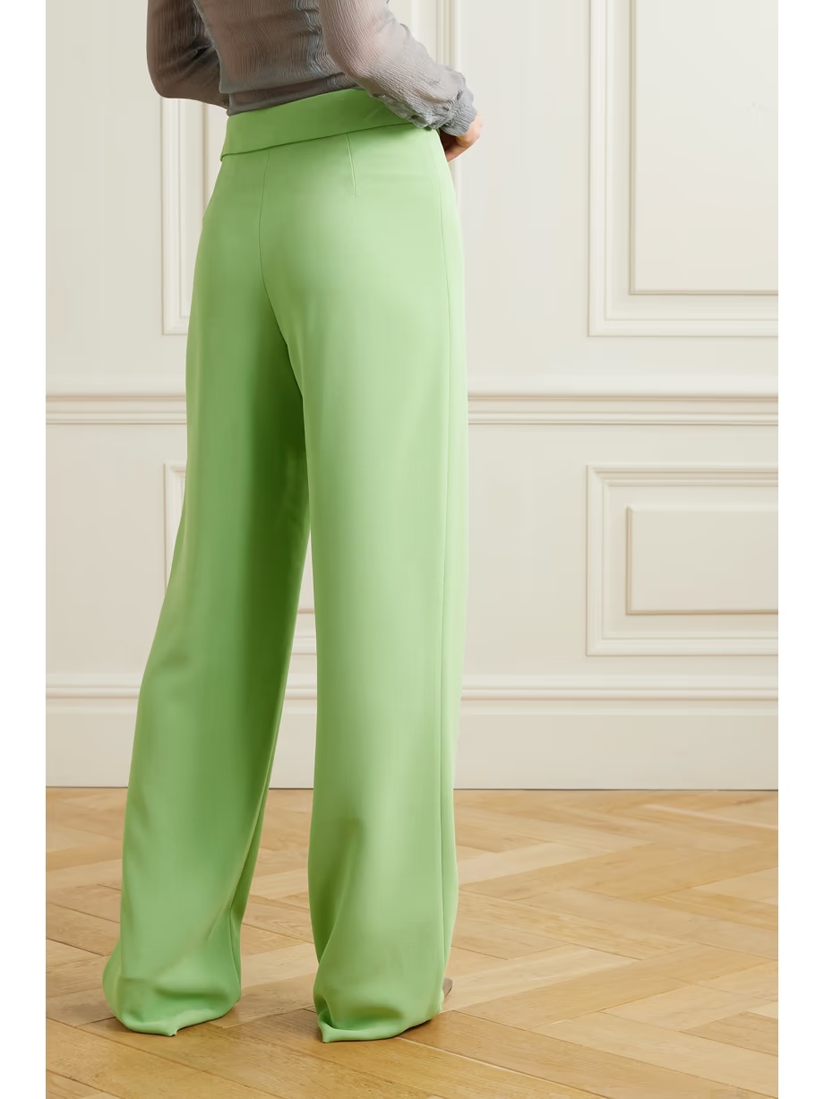 Dries Van Noten High-rise Zipper Casual Pants In Green