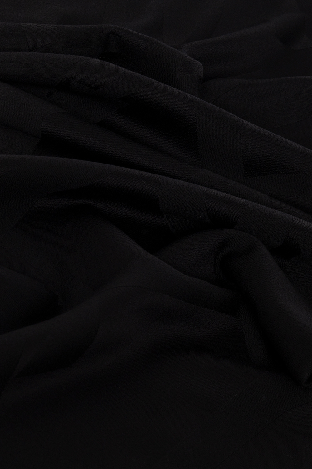 Saint Laurent Ysl Monogram-pattern Scarf In Black