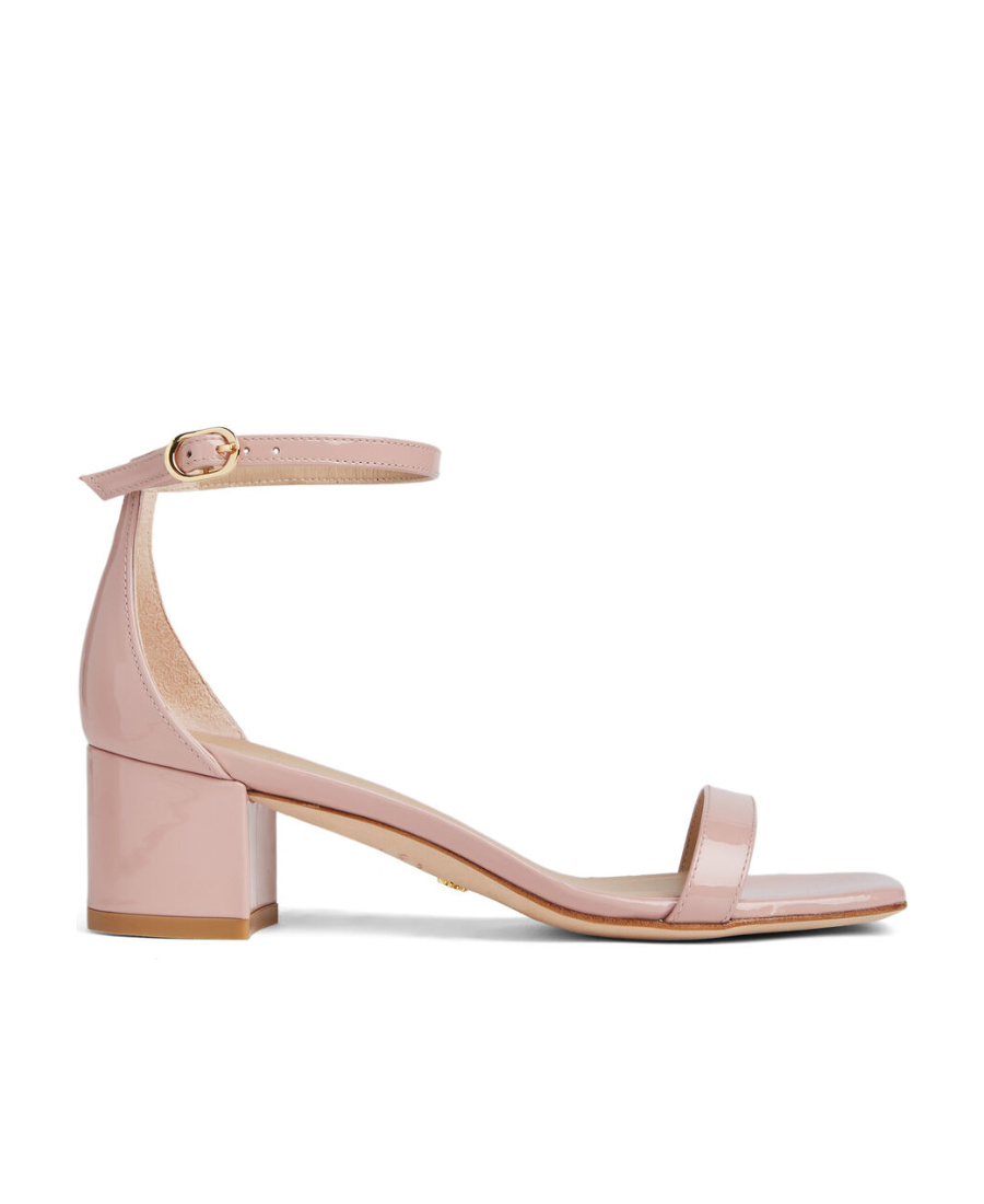 Stuart Weitzman Logo High-heeled Sandals In Pink