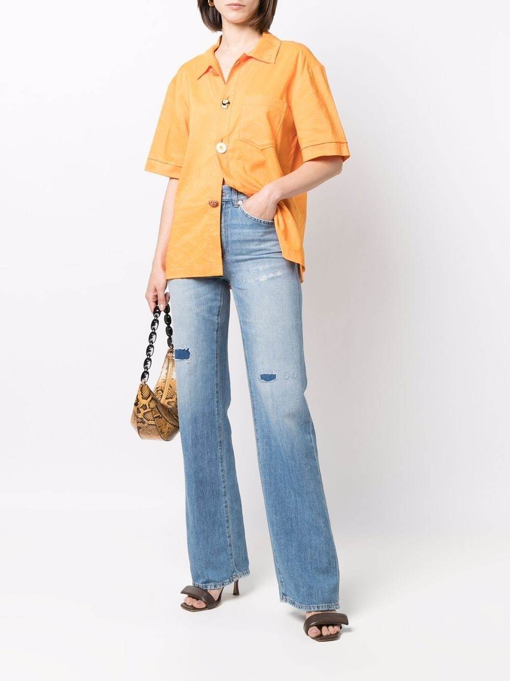 Dondup Logo Jeans In Blue